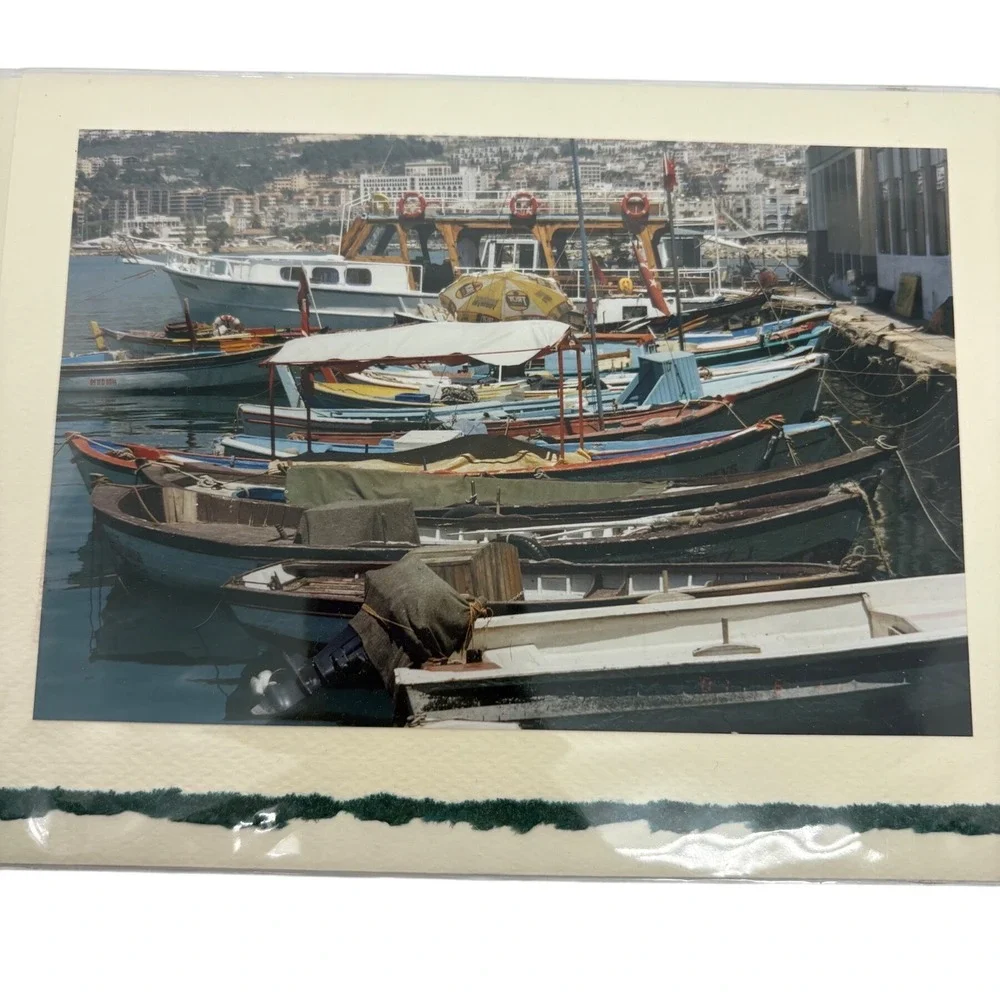Design Imports Turkey Harbor Boats Greeting Card Blank Photography Nautical 5x7‎